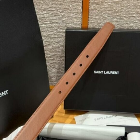 Signature Saint Laurent Brown Waist Belt - Picture 3 of 9